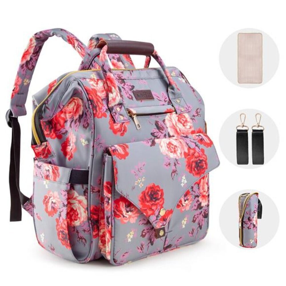 Large Capacity Diaper Bag Backpack Waterproof Multi-Pocket